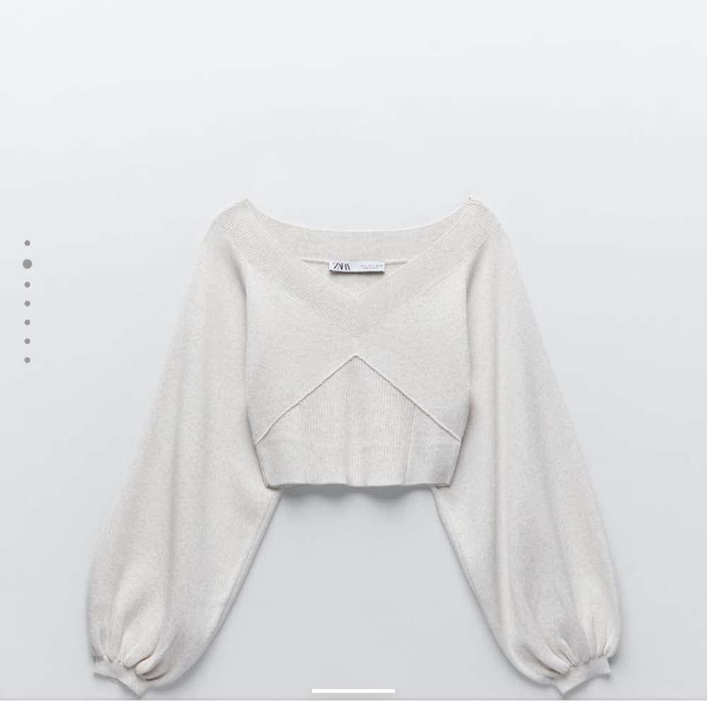NWT Zara Cropped Sweater Top Size Medium